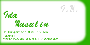 ida musulin business card